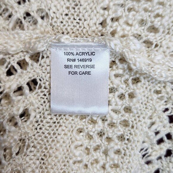 Cloud Chaser Cream Crochet Cover Up Shrug - Size S - Picture 9 of 9